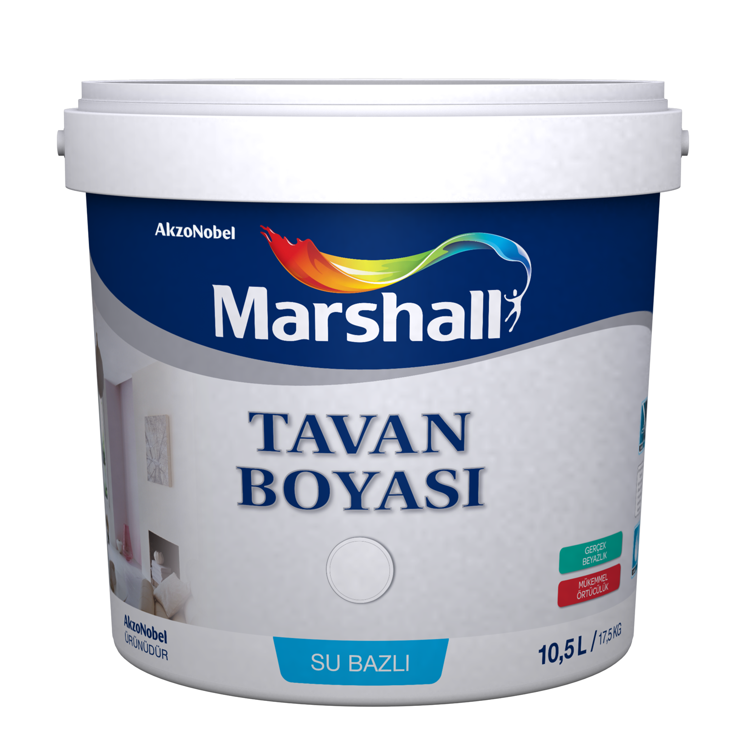 Marshall Beyaz Tavan Boyası 17,5KG Mağaza teslim gecerli fiyat