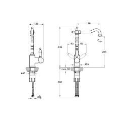 ARTEMA A4215406 Verona Eviye Bataryası Krom-Saten