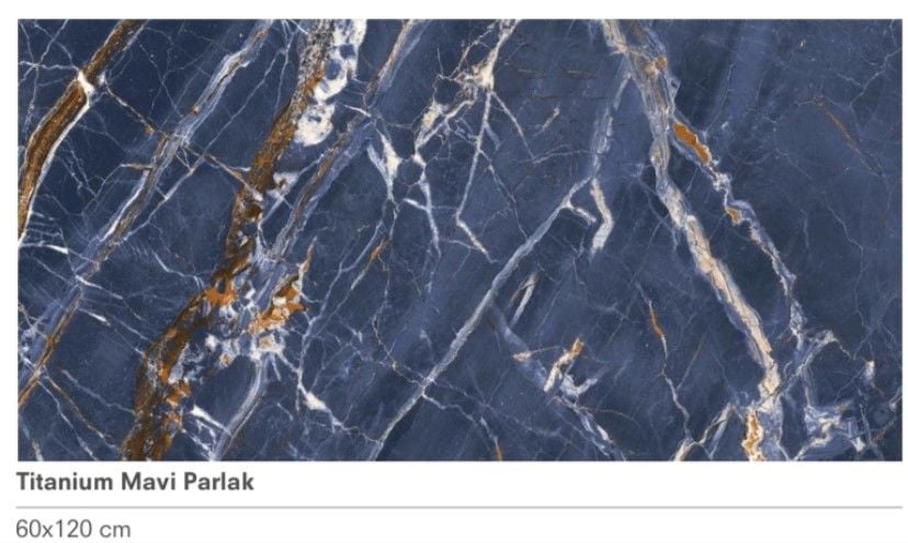 KS-GS- 60*120 TITANIUM BLUE-PARLAK  (PAKET 1,44M2) Bu Ürün Minimum Alım 10,08m2