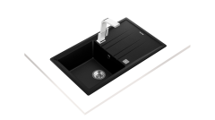 TEKA MAESTRO>Stone 50 B-TG Tek Hazneli Tek Damlalıklı Tegranite Eviye Metalik Siyah