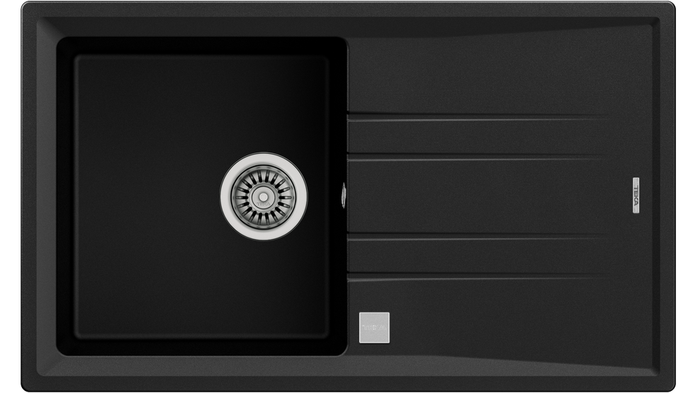 TEKA MAESTRO>Stone 50 B-TG Tek Hazneli Tek Damlalıklı Tegranite Eviye Metalik Siyah