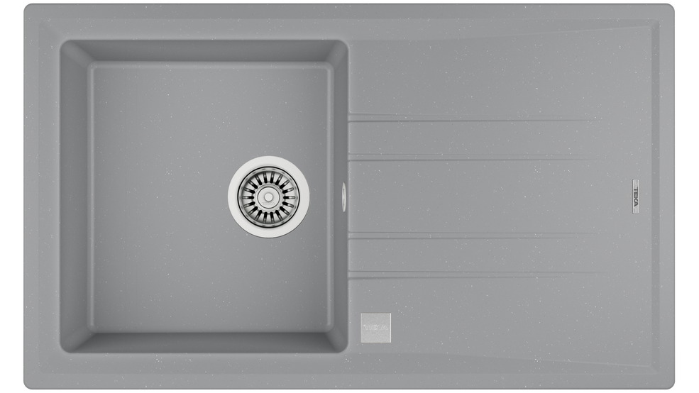 TEKA MAESTRO>Stone 50 B-TG 1B 1D Tek Hazneli Tek Damlalıklı Tegranite Eviye Metalik Gri