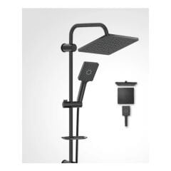 Valtemo Maxıma Jet Black Tepe Duş Seti VS-5935