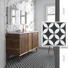 Yurtbay Stamp 20X20 Siyah Mat Yer Duvar Seramiği S17612 - Paket içi 0,68m2 Ürün Minimum Alım 6,8m2