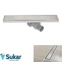 Sukar Line /4-E Plain Izgaralı Krom Duş Kanalı