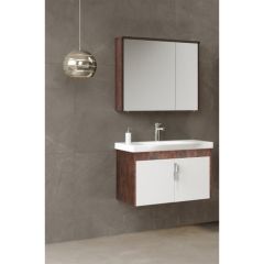 ORKA LUNA SIKMA 80 CM KAHVE TAŞ TAKIM BANYO DOLABI