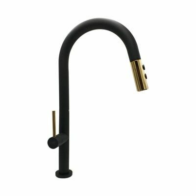 Pure Concept  Siyah Altın Spiralli Mutfak Eviye Bataryası