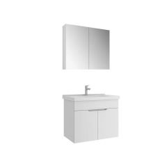 Kale Stora 80 Cm Parlak Beyaz Banyo Dolabı Takımı 610100200914