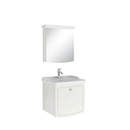 Kale Arte+ Banyo Dolabı Seti Mat Beyaz Krom Kulplu 65cm 610100200764