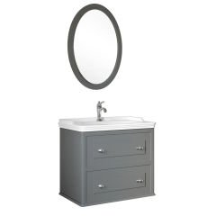 Kale Miro 80 Cm Mat Gri Banyo Dolabı Takımı 610100200138