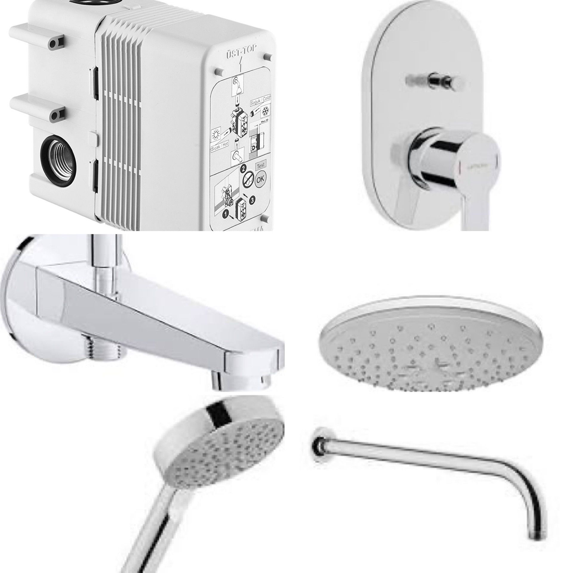 ARTEMA FOLD S ANKASTRE DUŞ SETİ (A41949-A42536-A42541-A45742-A45652-A45692)