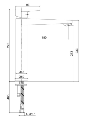 Eca Dalia Yüksek Tip Lavabo Bataryası 102188114