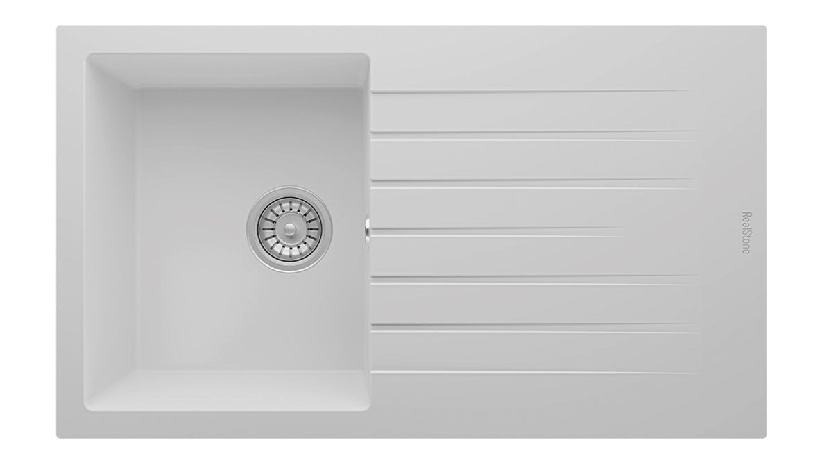 REALSTONE GRANİT EVİYE P004 TROYA 86 Beyaz