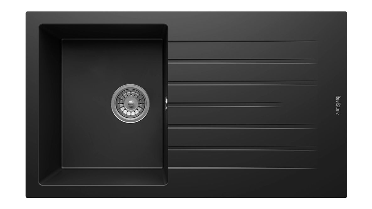 REALSTONE GRANİT EVİYE P004 TROYA 86 Siyah