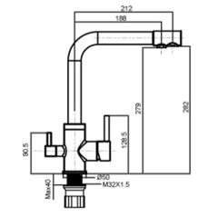 Creavit Su Arıtma Çıkışlı Mutfak Bataryası BT.DW8700
