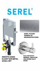 SEREL GÖMME REZARVUAR GÖVDE SMOOTH SİSTEM 8,5 CM +KAPAK+ARA KESME VALF SET