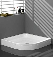 KALE-İDA 90*90 CM H:20 OVAL AKRİLİK DUŞ TEKNESİ