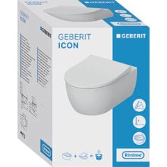 GEBERİT OTC ICON TURBOFLUSH ASMA KLOZET+KAPAK